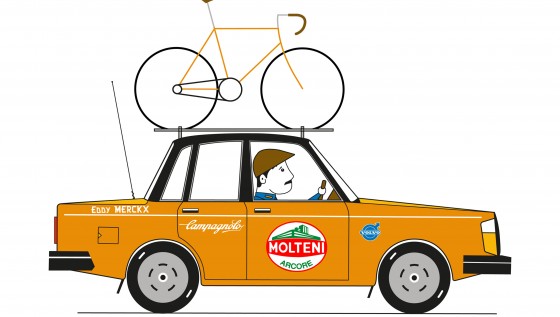 Cycling Design art vintage team car