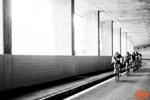 Cyclists in Tunnel